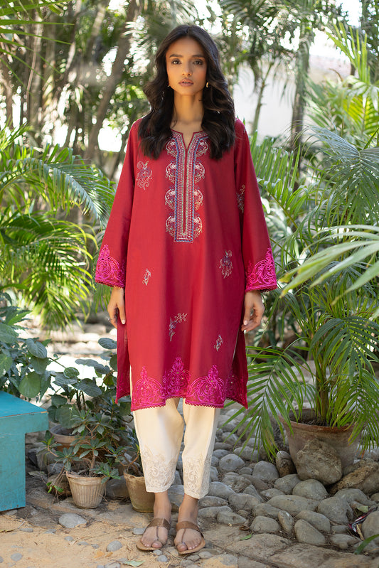 BERRY EMBROIDERED KURTA