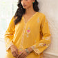 YELLOW EMBROIDERED KURTA