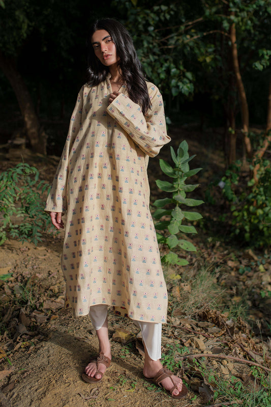 SAND WOVEN KURTA