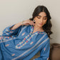 BLUE EMBROIDERED KURTA