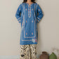 BLUE EMBROIDERED KURTA