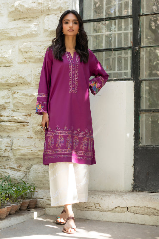 AUBERGINE EMBROIDERED KURTA