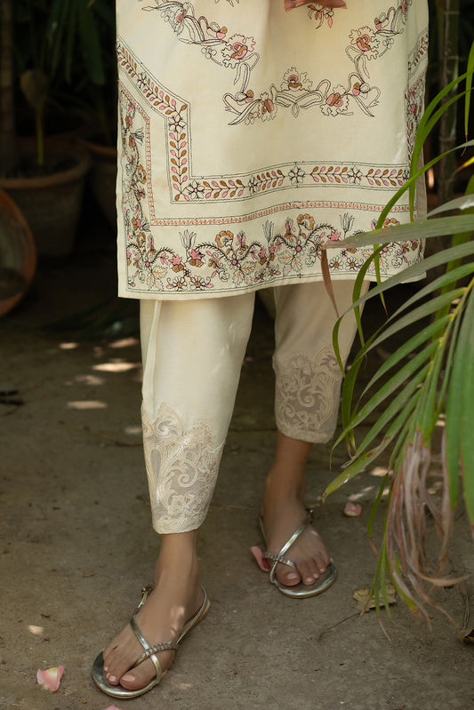 IVORY APPLIQUE SHALWAR