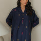 BLUE WOVEN KURTA