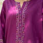 AUBERGINE EMBROIDERED KURTA